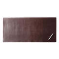 Dacasso Dark Brown Bonded Leather 36" x 17" Desk Mat/Desk Pad - No Core Rollable PR-3649